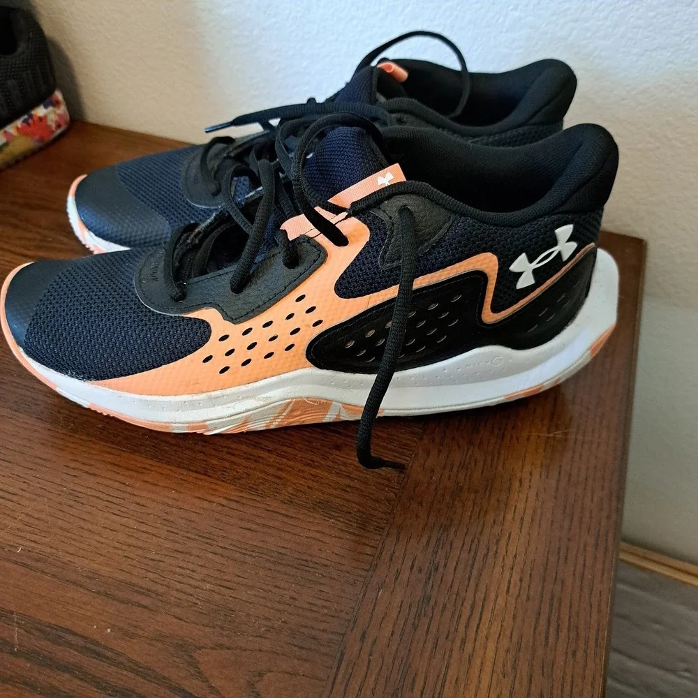 Under Armour Jet 23 Mens Basketball Shoes Black Beta Orange 3026634-003 Size 9.5